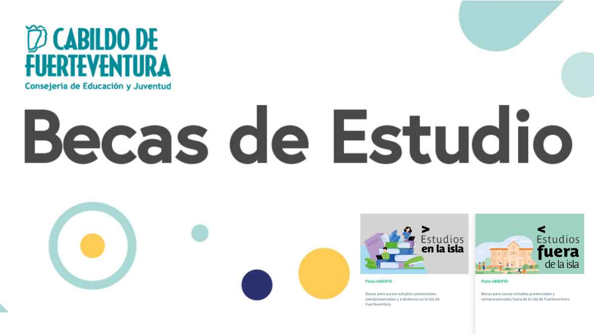 Becas de estudio del Cabildo de Fuerteventura para ESO, Bachillerato, FP y universidad