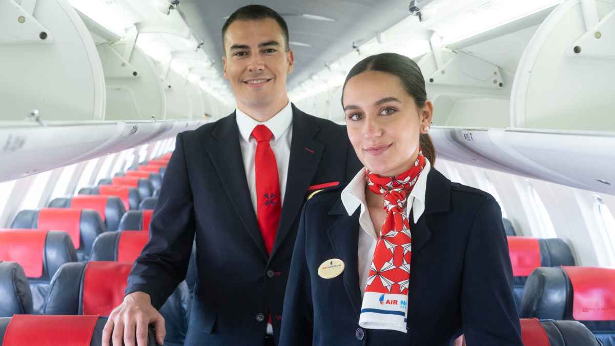 Tripulantes de cabina de Air Nostrum durante un proceso de selección sin experiencia en Madrid
