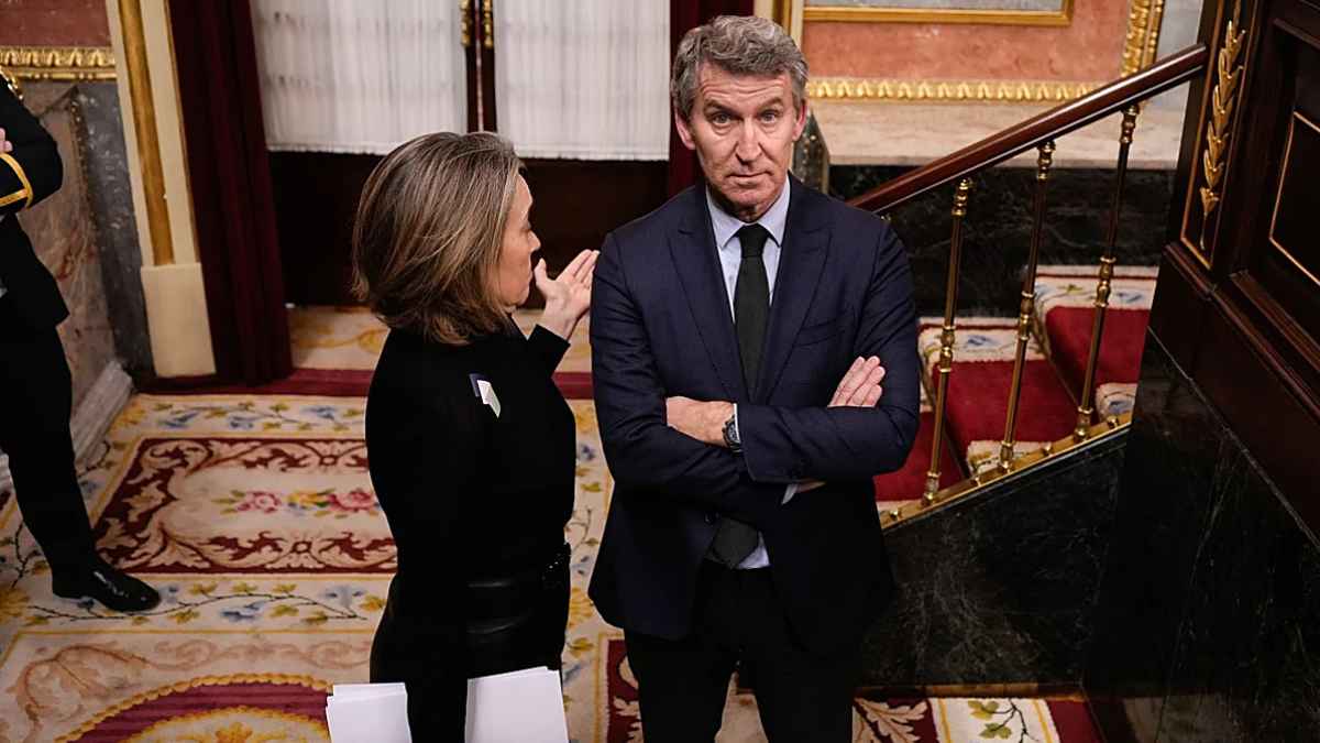 El líder del PP en el Congreso durante la votación del decreto de subida de las pensiones