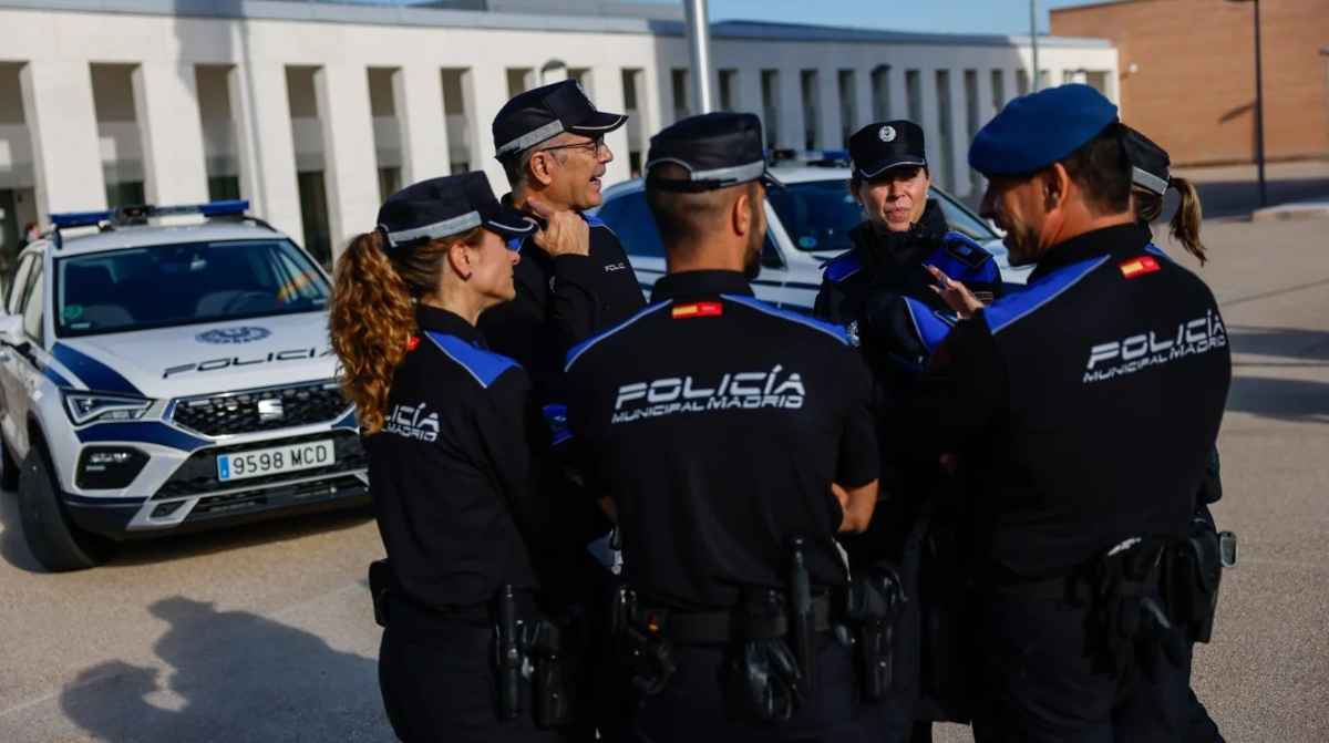 Agentes de la Policía Municipal de Madrid durante una convocatoria vinculada a las oposiciones municipales