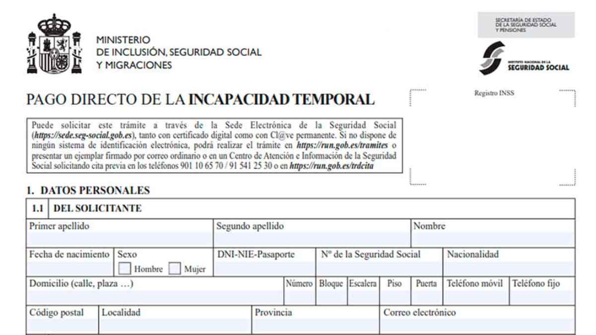 Pago directo de la incapacidad temporal de la Seguridad Social tras un despido laboral