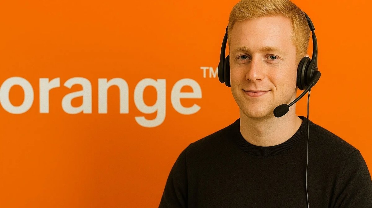 agente telefónico de la compañia Orange