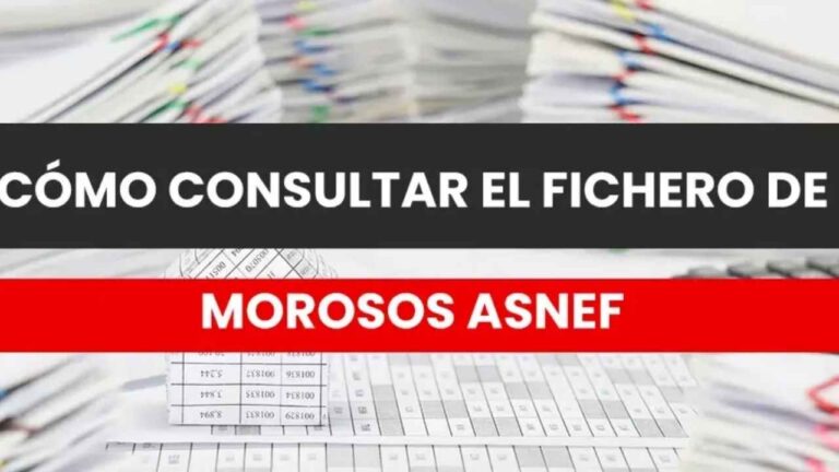 Cómo consultar si apareces en ASNEF o en un fichero de morosos