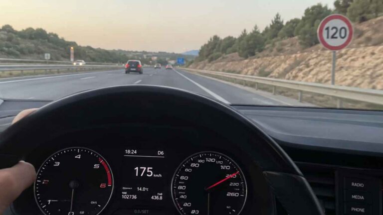 Conductor circulando a 175 km/h por una autovía limitada a 120 km/h