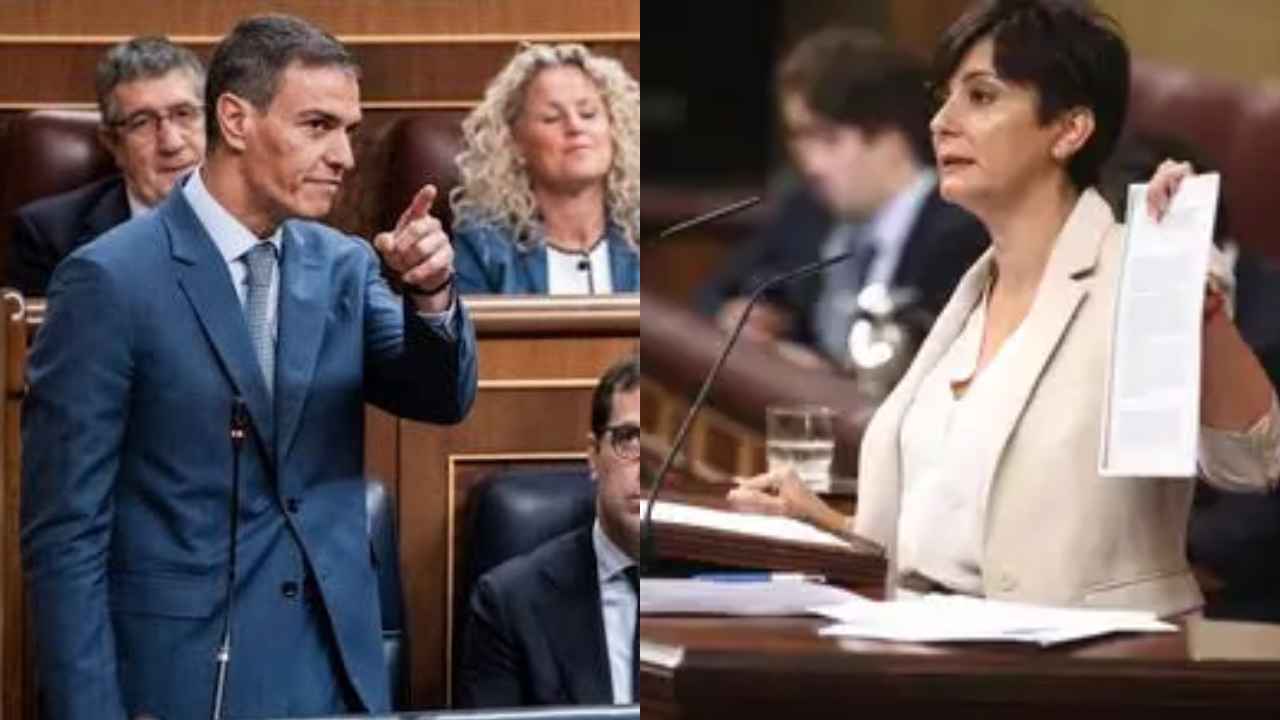 Montaje fotográfico de dos representantes políticos durante intervenciones en el Congreso de los Diputados, relacionado con las medidas de vivienda del Gobierno.